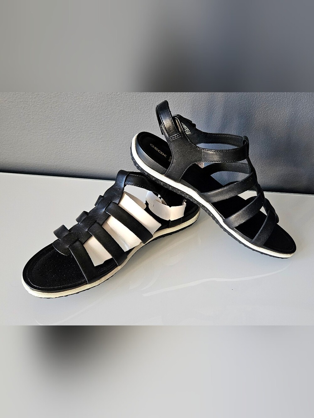 Geox Ladies’s Black and White Sport Sandals